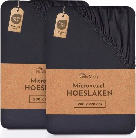 Copripiumino in microfibra, due pezzi, colore nero | Dimensioni 200x220 cm | Biancheria da letto morbida e resistente