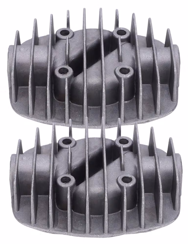 Testa del cilindro per compressore d'aria, resistente, realizzata in alluminio pressofuso