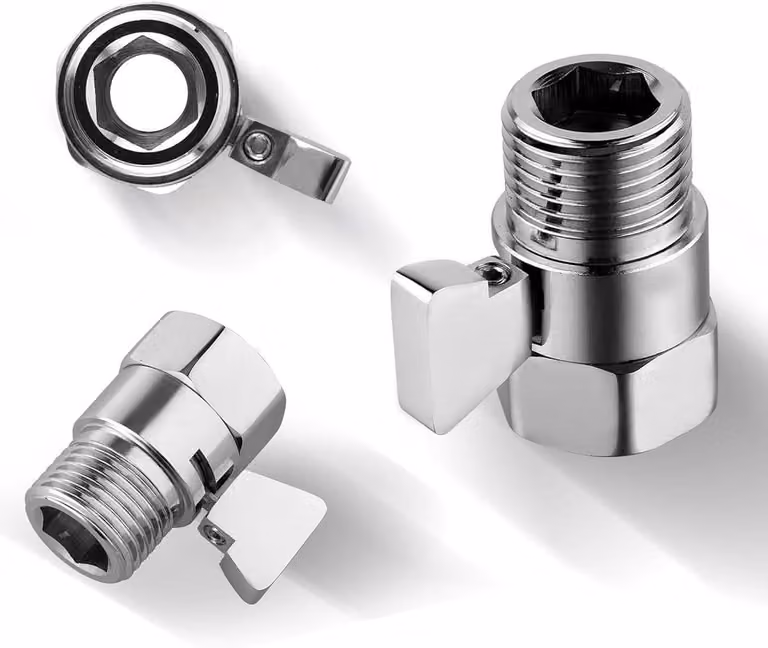 Valvola di deviazione Kranab, filettatura G1/2 pollici, ottone cromato, valvola per doccia, adatta per doccette manuali e sistemi doccia con manopola, resistente e affidabile