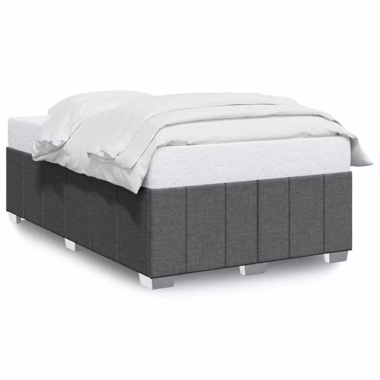 Struttura letto senza materasso in tessuto grigio scuro 120x190 cm