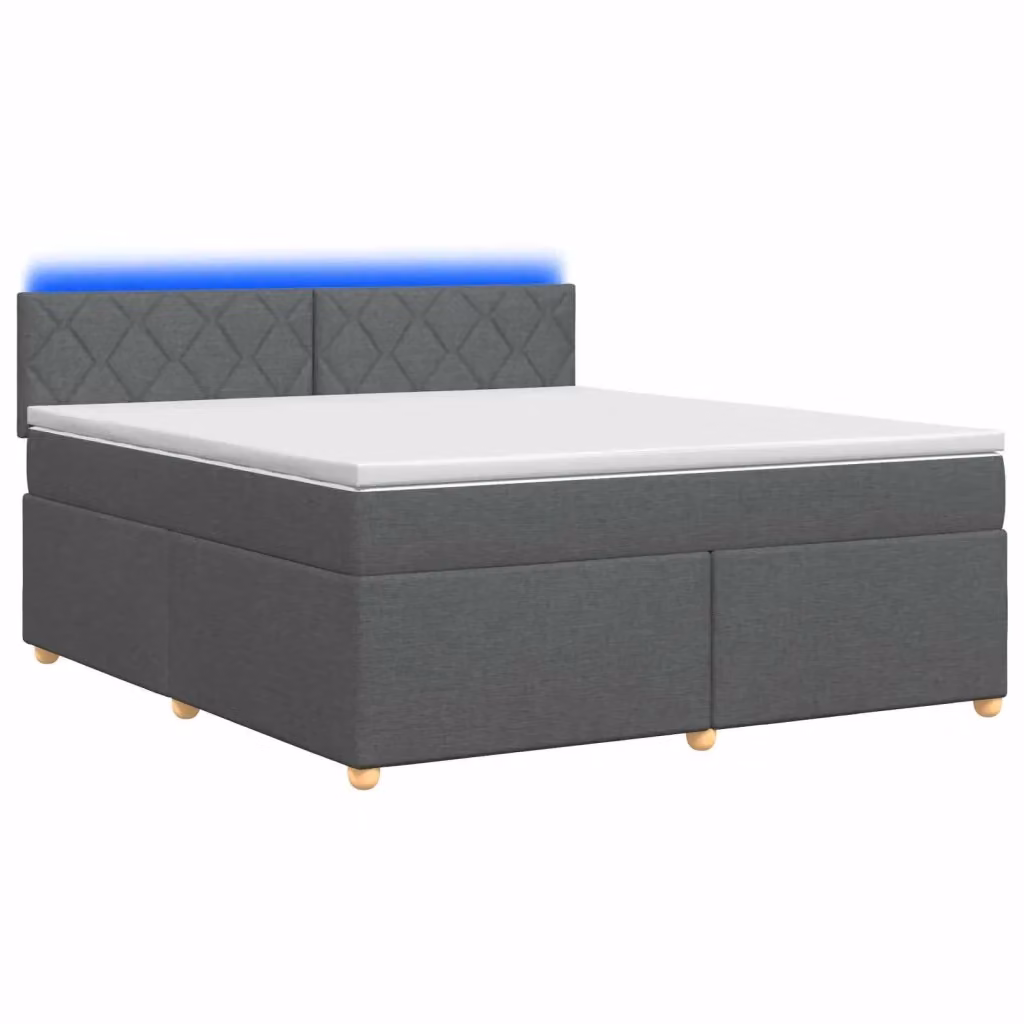 Letto box spring ibrido vidaXL con materasso a molle insacchettate e base contenitore, Grigio, L/P: 180 x 200 cm – 2