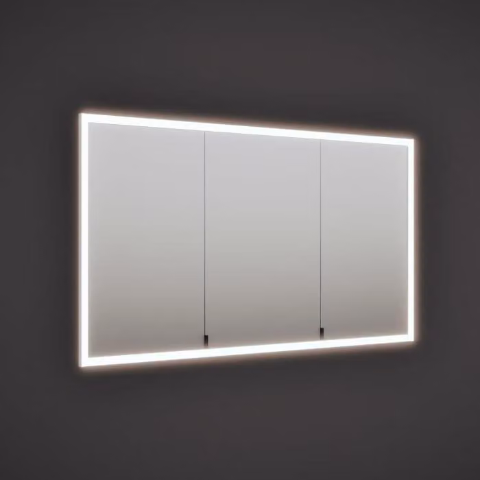 Specchio da parete burgbad RL20, 142 cm, con illuminazione integrata, da fissare a parete
