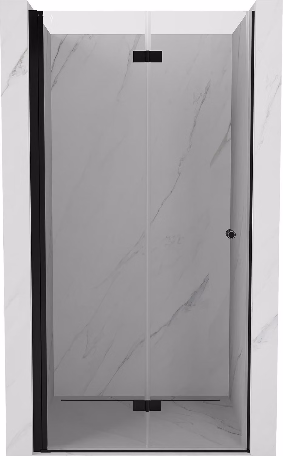 Mexen Mist-F porte doccia pieghevoli sinistre 95 cm, trasparenti, nere - 8A6-095-000-70-00-L