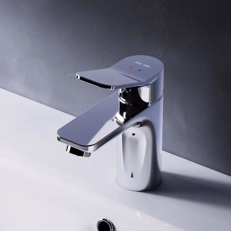 AM.PM Rubinetto da bagno Miscelatore cromato per lavabo Rubinetto da bagno Miscelatore per lavabo Miscelatore monocomando da bagno