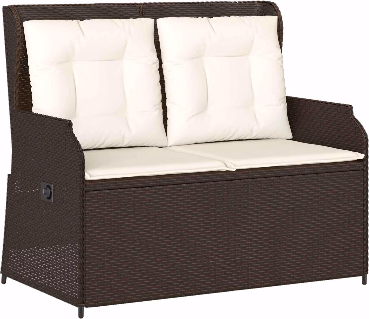 Panchina da giardino Marrone polyrattan