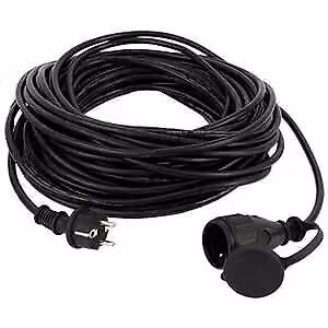 Prolunga Elettrica REV 0065509 con 1 Presa AC 230 V 16 A IP44 per Esterno, Lunghezza: 50 m, Colore Nero – 2