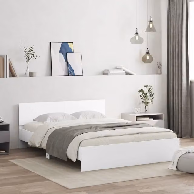 Letto con testiera vidaXL bianco L/P/H: 140 x 200 x 70 cm – 1