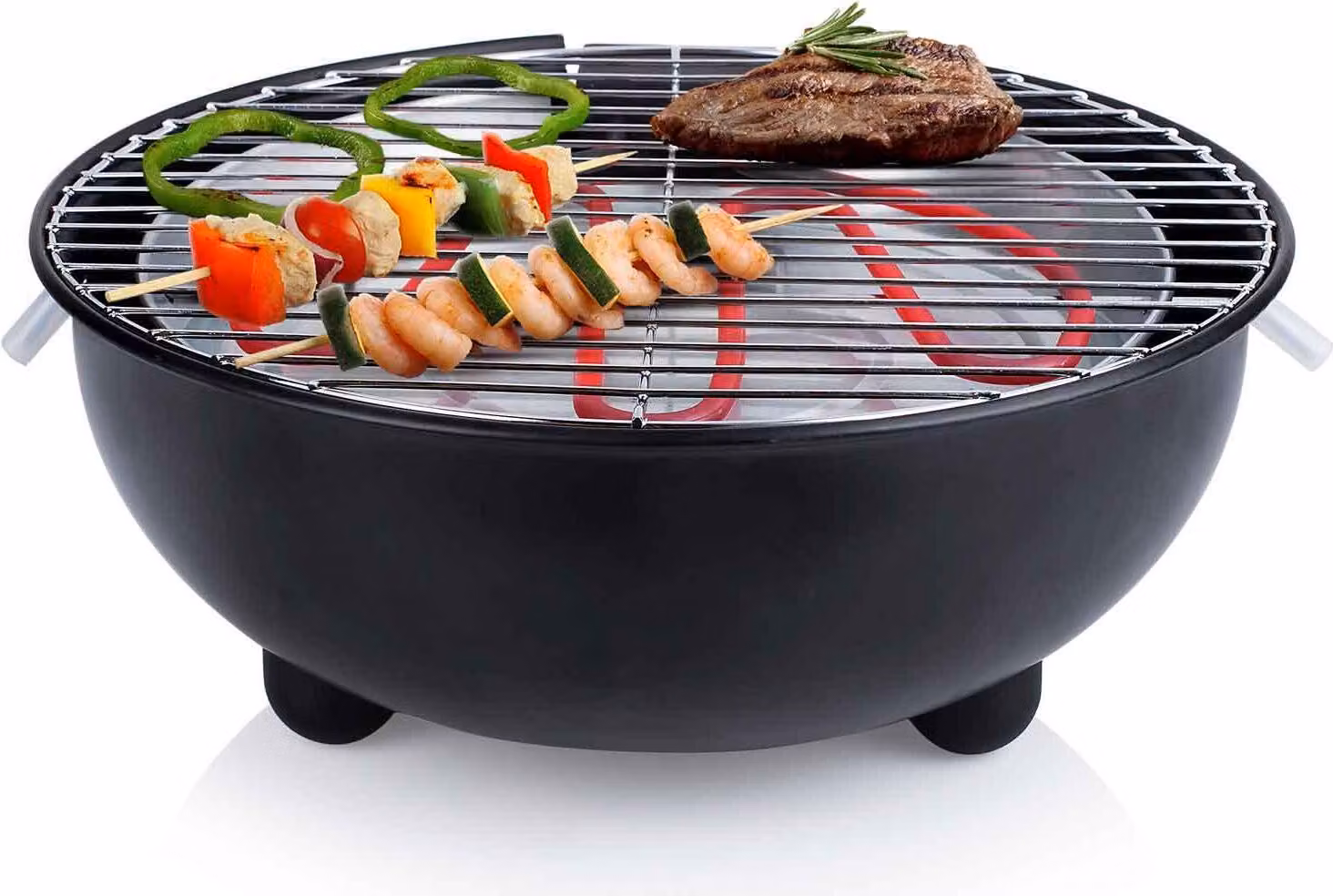 Barbecue elettrico freestanding 30cm 1250w nero Tristar BQ-2880