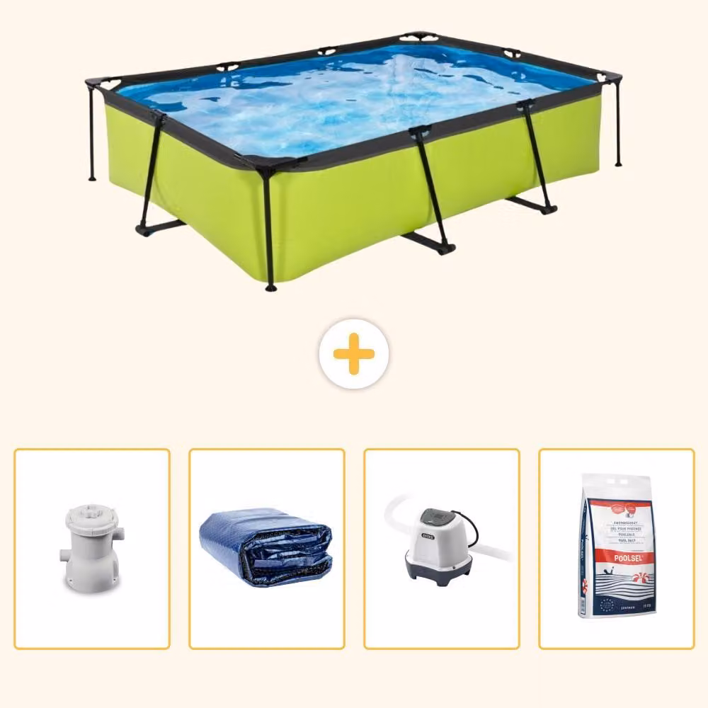 Piscina fuori terra rettangolare - 300x200x65 cm - 5 pezzi - Modello SCB54