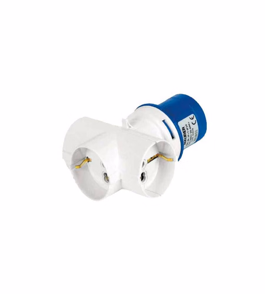 Adattatore Spina Cee 2P+T Presa 3X2P+T Schuko Rosi