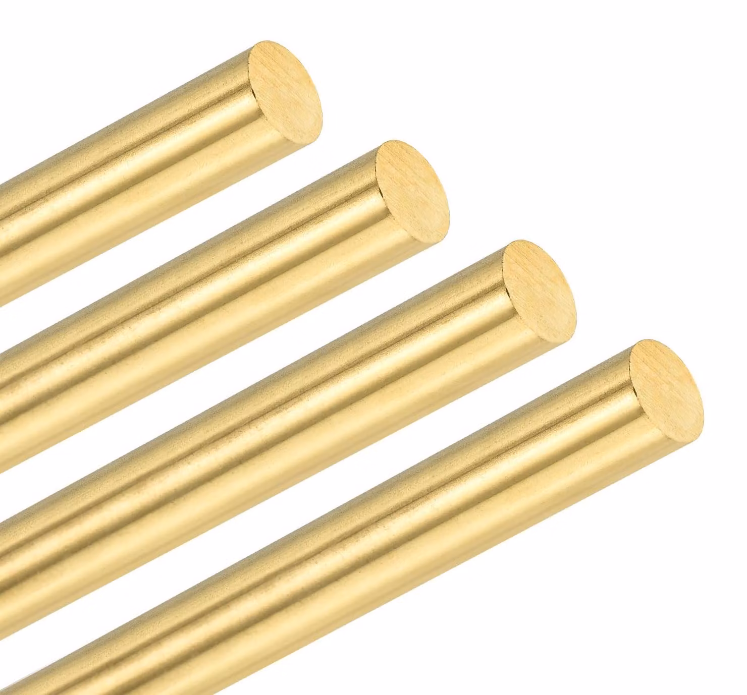 4 barre di ottone massiccio, diametro 6 mm, lunghezza 300 mm, qualità H59, adatte per progetti fai-da-te