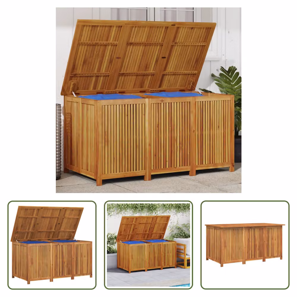 The Living Store Gartenbox 150x80x75 cm Massivholz Akazie