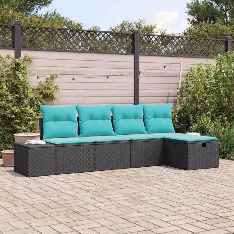 Maison Exclusive - Set di divani da salotto, 4 pezzi, in rattan sintetico