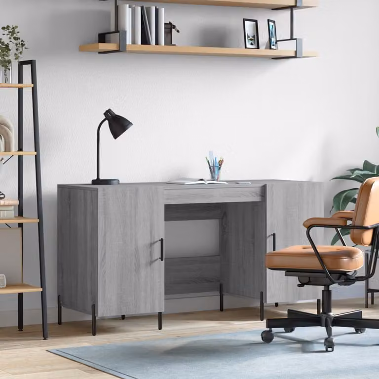 Maison Exclusive - Scrivania grigio Sonoma 140x50x75 cm Materiale ligneo
