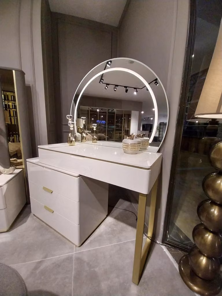 Design Schminktisch mit Spiegel Luxus Schlafzimmer Möbel 2tlg.