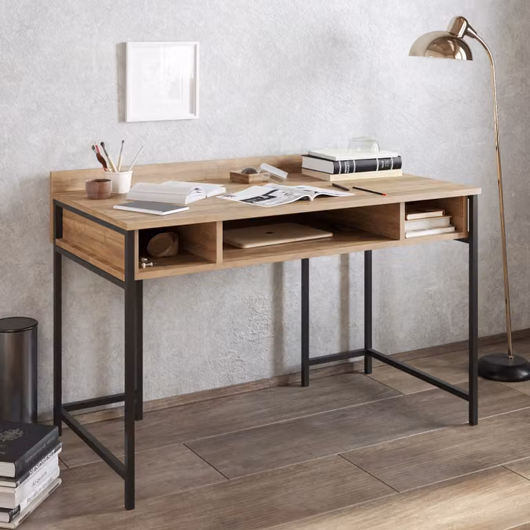 Skye Decor, Tumata - Black, scrivania, nero, 100 % MELAMINE COATED SLIPBOARD, 119,5 x 62 x 65,2 cm
