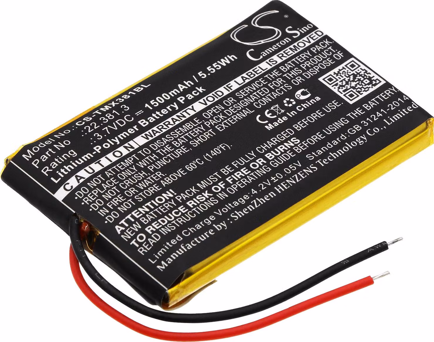 TECHTEK Batteria compatibile con [Teleradio] TG-TX-MNL sostituisce 22.381.3