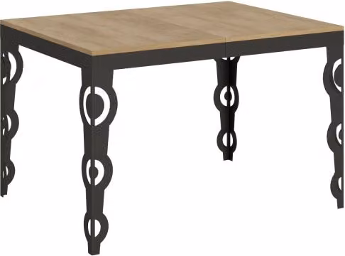 Tavolo allungabile Itamoby Evolution in legno e metallo, colore Quercia e Antracite, L/P/H: 120 x 90 x 77 cm – 1