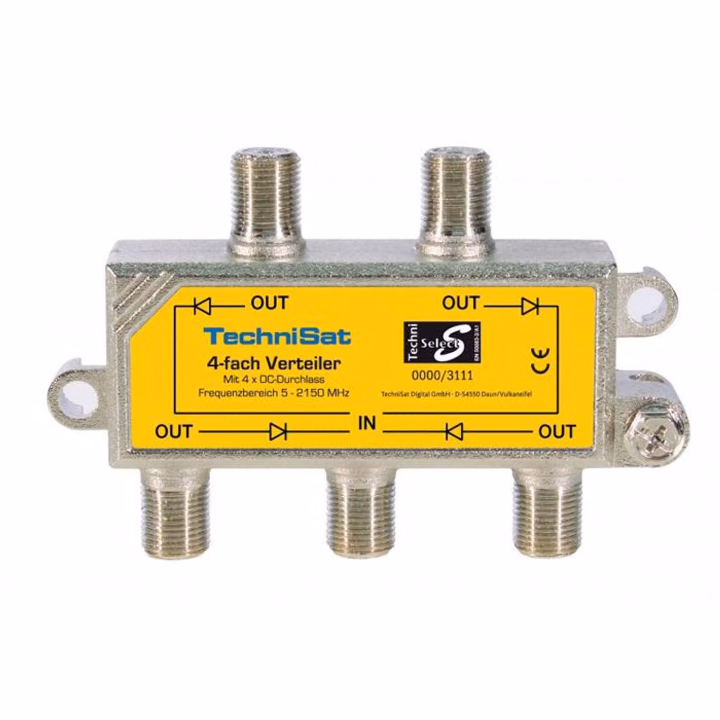 Distributore a 4 vie TechniSat, 4xDc a foro passante