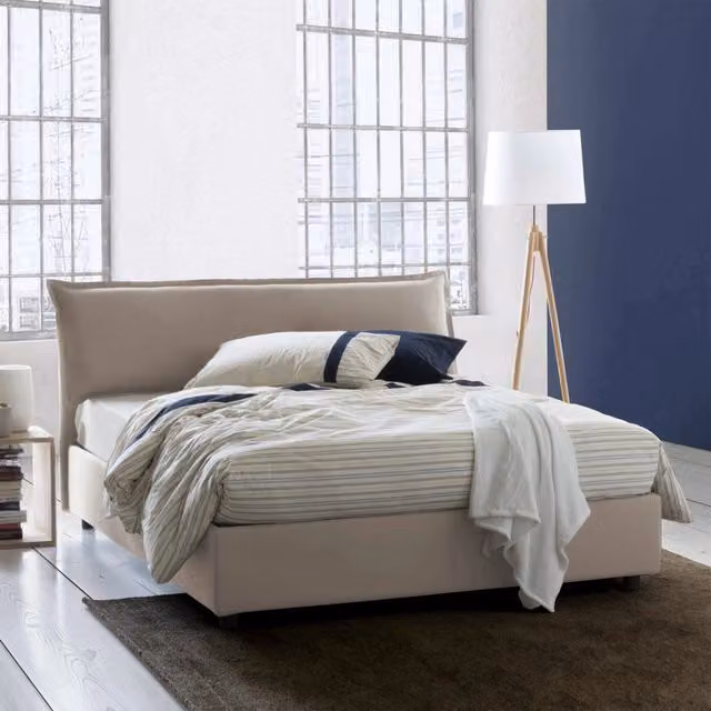 Letto Matrimoniale Aishia Talamo Italia con Materasso Incluso, Grigio, L/P: 160 x 200 cm – 1