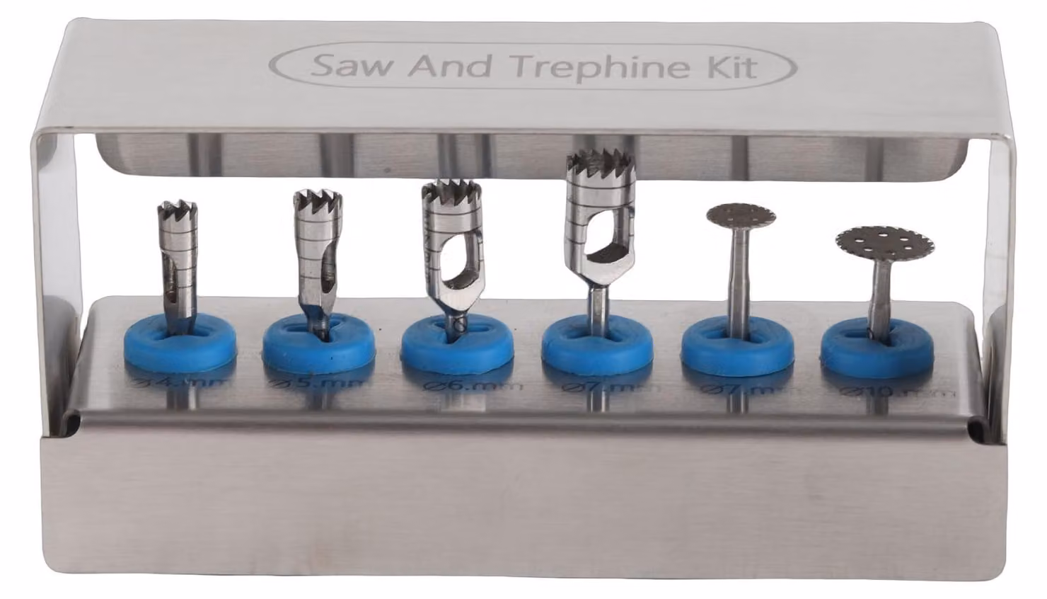 Set di trapani dentali da 6 pezzi, da 4 a 10 mm, strumenti chirurgici, frese per punzonatura dei tessuti, frese per impianti