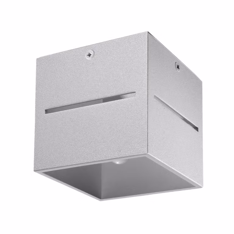Lampada da soffitto LOBO grigio 1xG9 8W alluminio 10x10x10cm Sollux Lighting