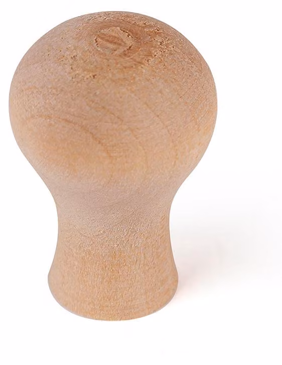 Maniglia per mobile in faggio naturale, diametro 20 mm, design minimalista - Rei