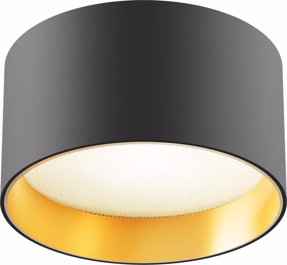 Spot a soffitto nero con interno oro circolare Ø12cm LED 12W Vega Maytoni