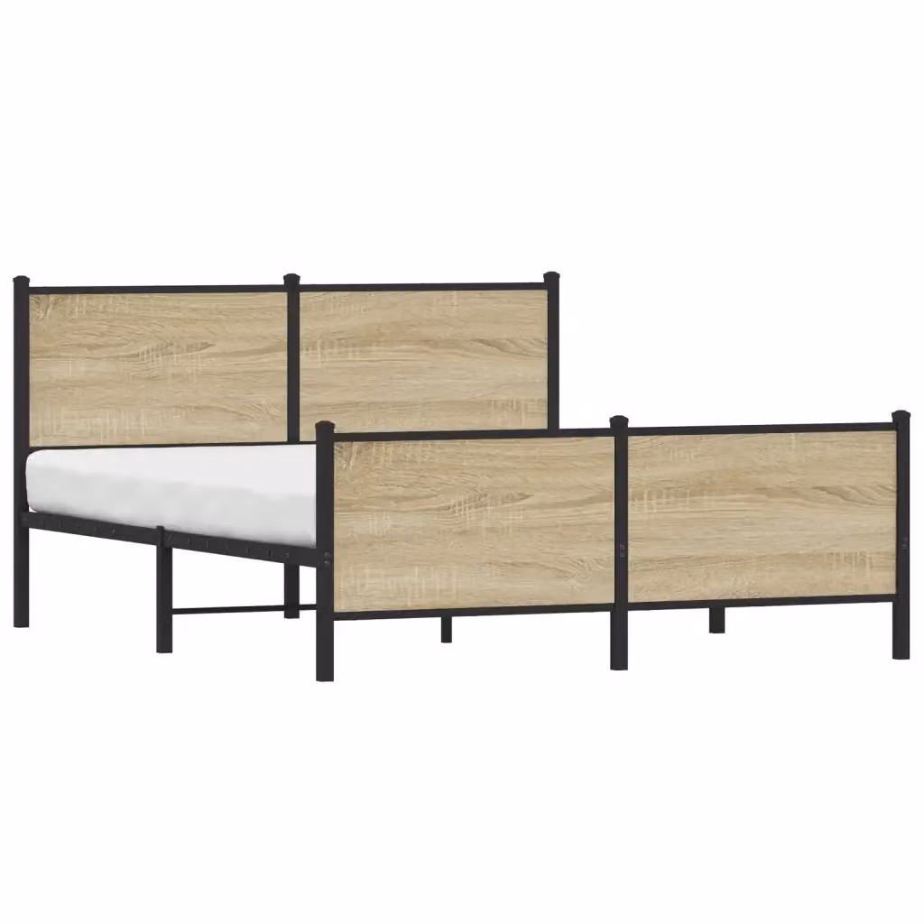 Giroletto in metallo vidaXL con doghe fisse, colore marrone, L/P/H: 200 x 160 x 91,5 cm – 2