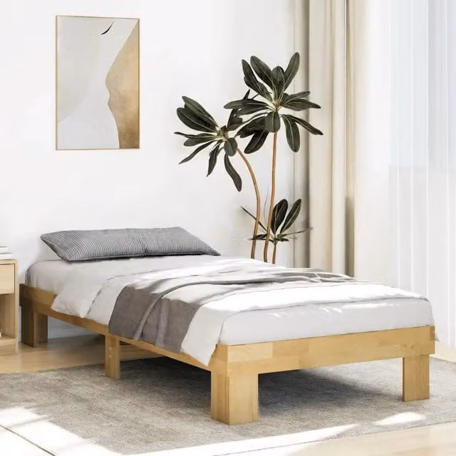 Struttura Letto Giroletto Design Mania in Legno di Rovere Marrone L: 78 cm, P: 193 cm, H: 29 cm