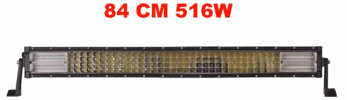 84 cm, 516 W, potente barra LED 7D, faro a LED, 12 V/24 V, 4 file