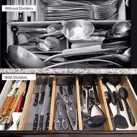 Scaffali regolabili - Portaposate da cucina - Organizzazione del guardaroba e del bagno