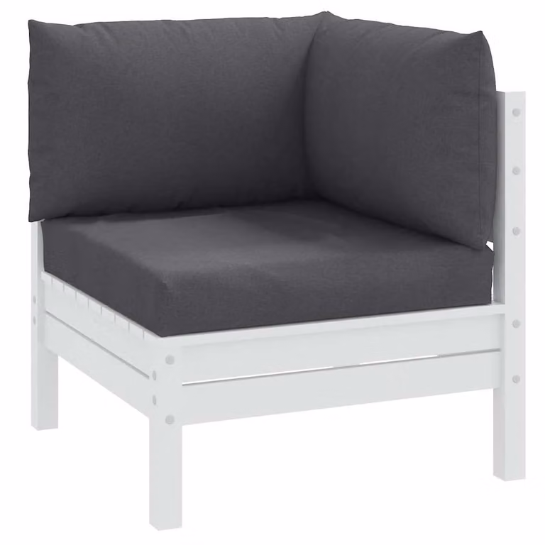 Set di 3 cuscini per pallet vidaXL in tessuto poliestere antracite con imbottitura in schiuma resistente ai raggi UV