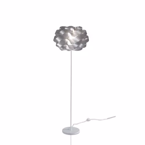 Piantana Moderna Polilux ® Argento E Metallo 1 Luce E27