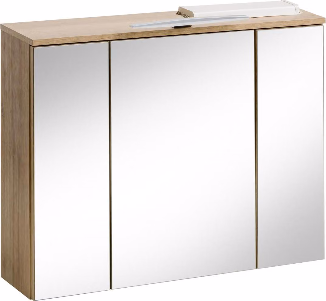 Spiegelschrank Wandschrank Badezimmerschrank mit Spiegel 80 cm LED Beleuchtung