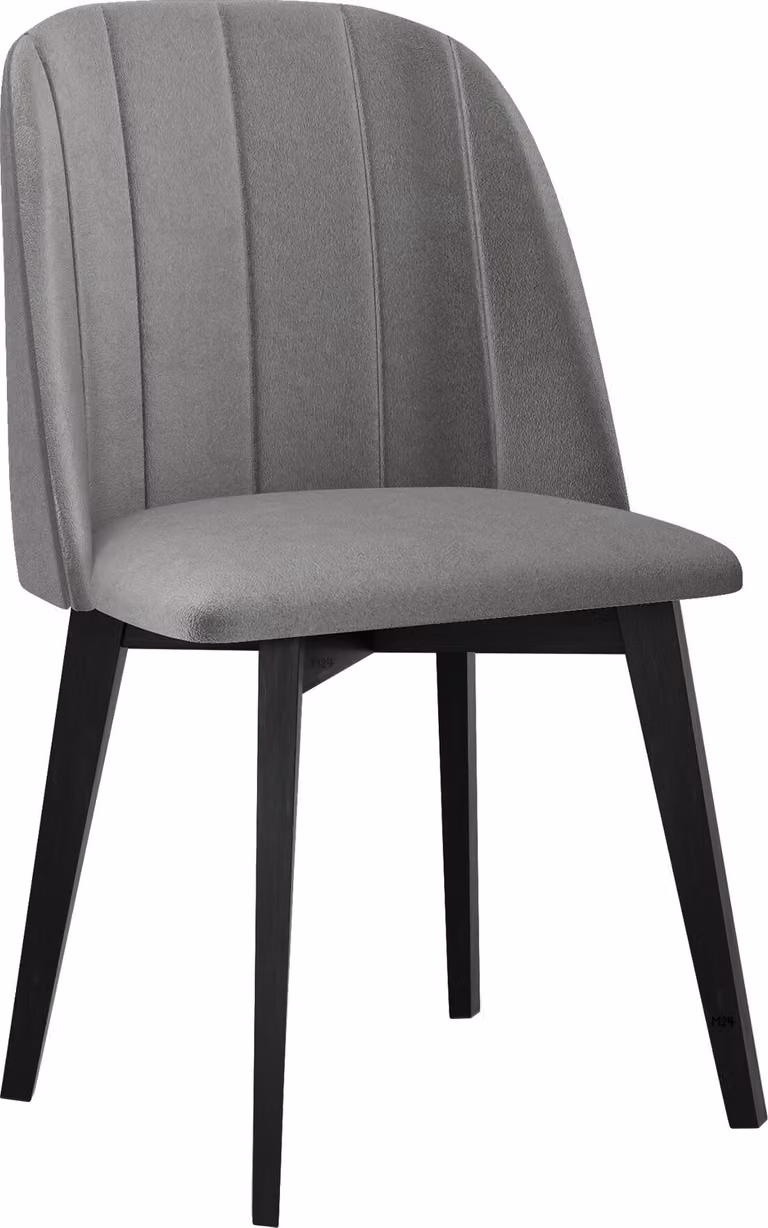 Sedia da pranzo imbottita AFTON 3 - nero / grigio chiaro