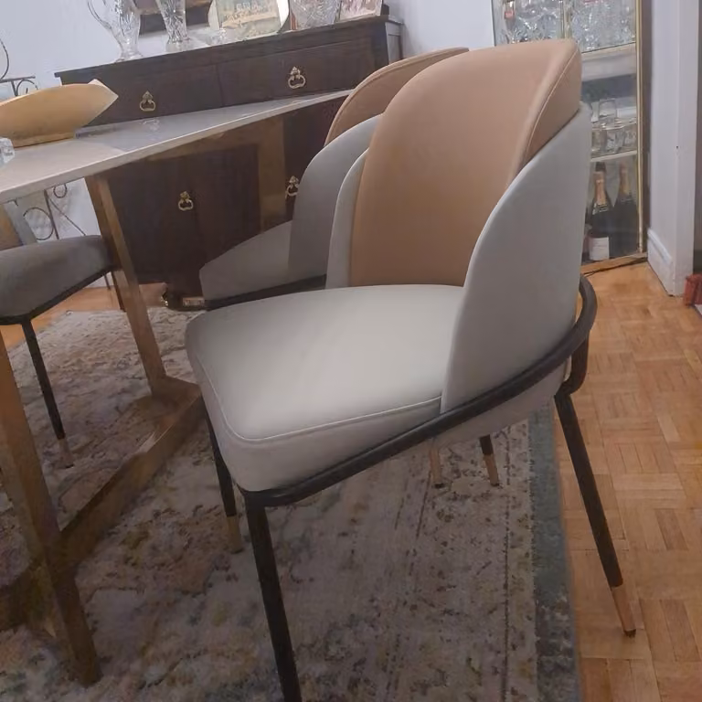 Sedia da pranzo - Sedia - Sedia per sala da pranzo - Sedia per zona relax - Sedia senza braccioli - Rivestimento in ecopelle di alta qualità