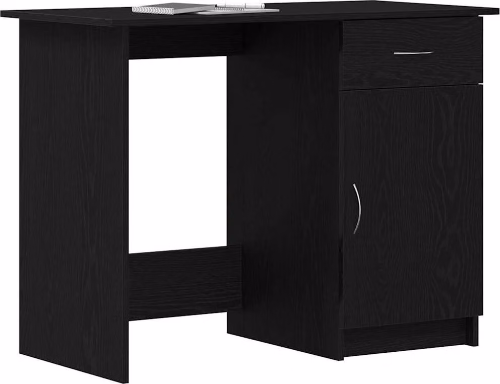 Scrivania Rovere Nero 100 x 50 x 76 cm Legno multistrato