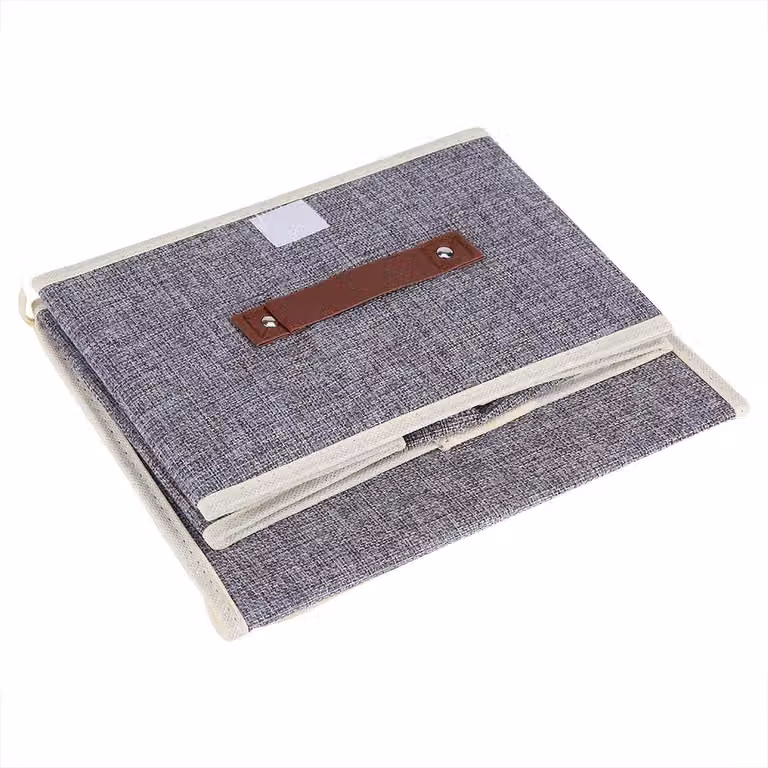 Contenitore pieghevole per tessuti, ideale per riporre vestiti, adatto per la casa, l'armadio, abbigliamento, libri, giocattoli per bambini, organizer (grigio)
