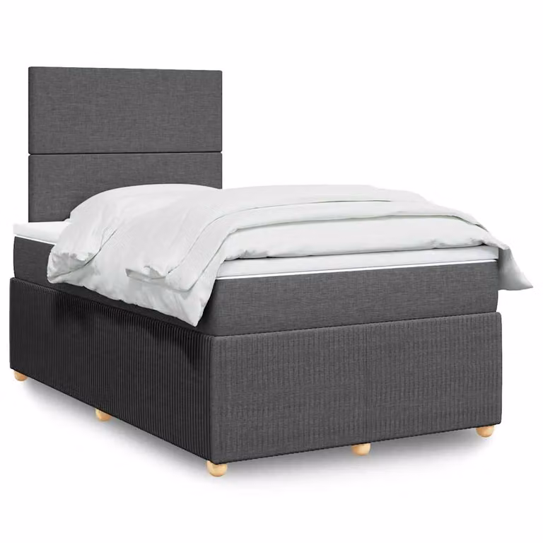 vidaXL Letto Ibrido con Materasso Grigio e Bianco L/P/H: 120 x 200 x 150,5 cm