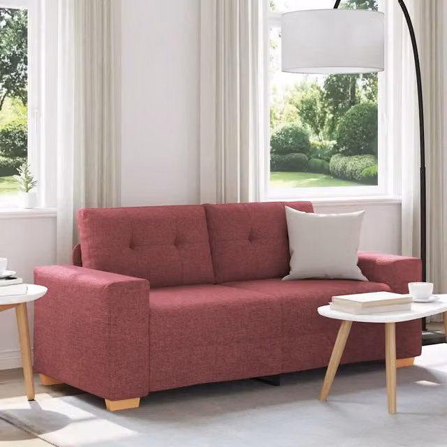 Divano Divanetto Rosso Vino 180x77x82 cm in Tessuto 4105081