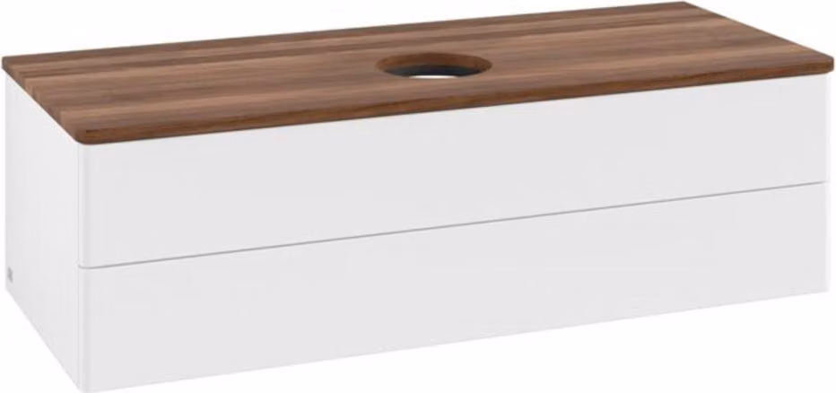 V&B Mobiletto senza struttura frontale, con illuminazione Antao 120x36x50cm, WBP-colore w. wal, wh. m Lac