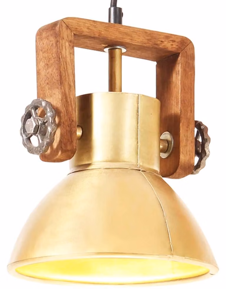 vidaXL Lampada a sospensione in stile industriale 25 W ottone rotonda 19 cm E27