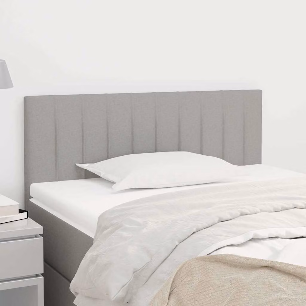 Testiera per letto vidaXL in tessuto grigio con struttura in legno L: 80 cm, P: 5 cm, H: 78-88 cm