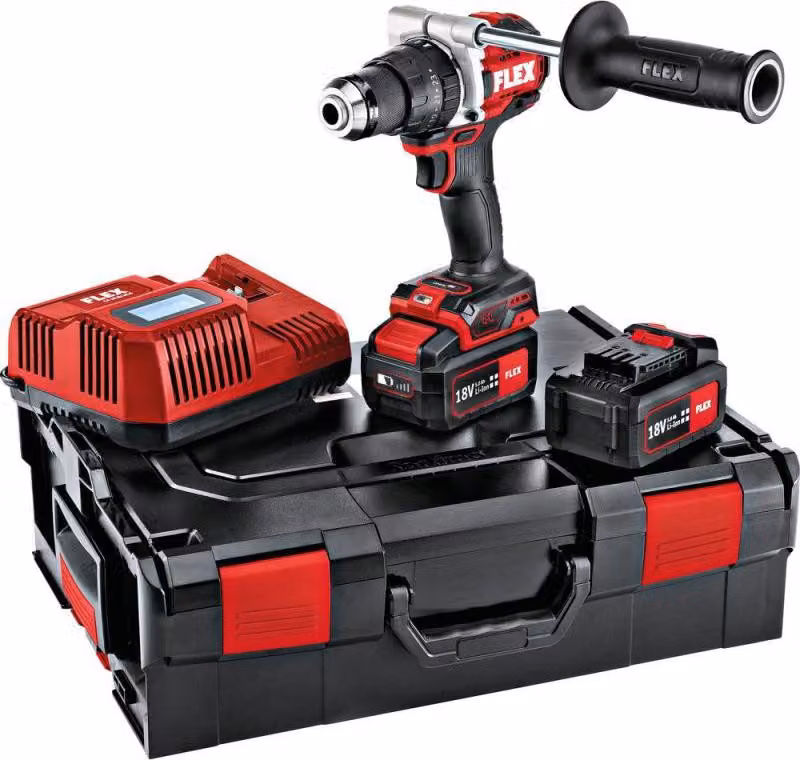 Trapano a percussione a batteria Flex PD 2G 18.0-EC HD 5.0 Set 18V Turbo Mode EMS