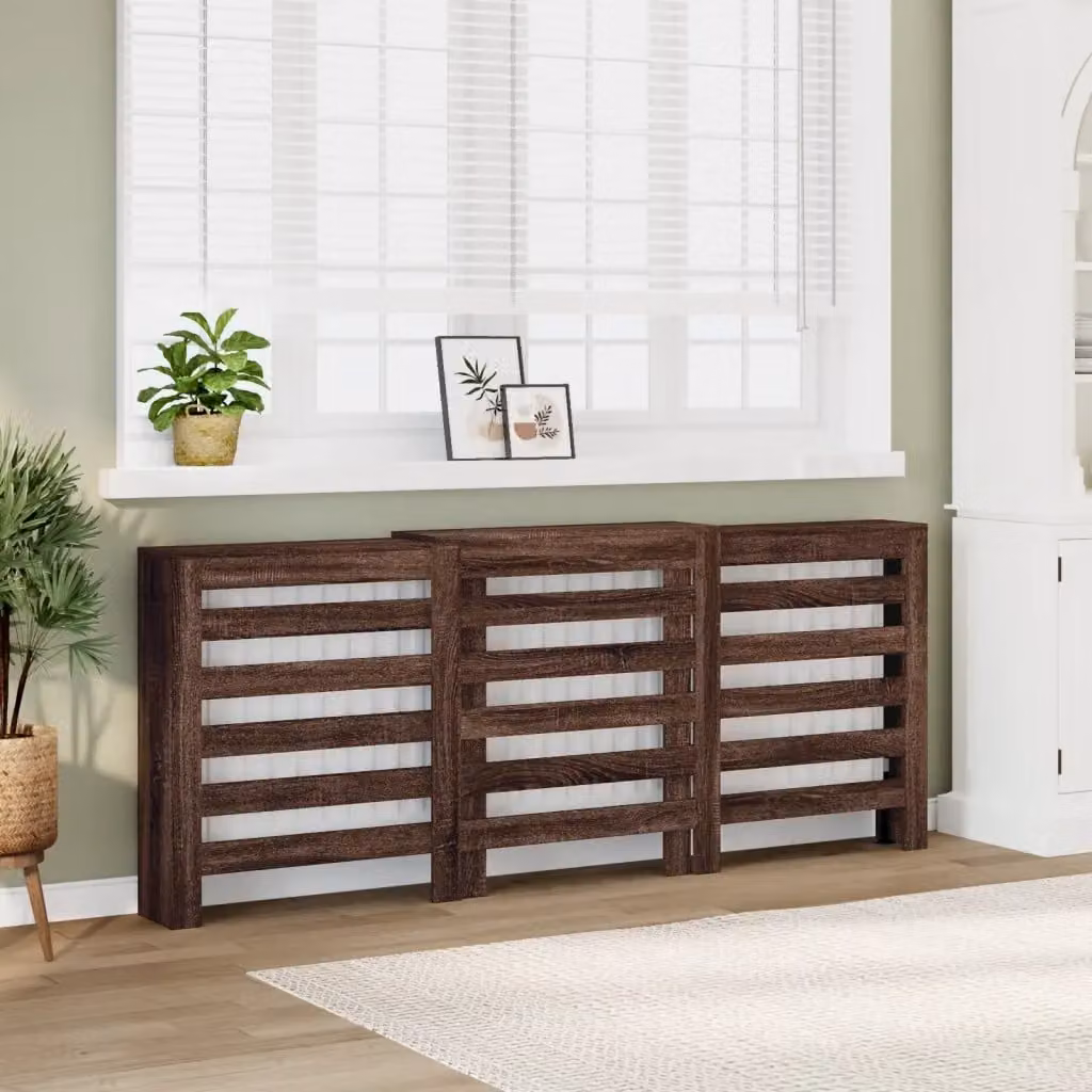 Copertura Termosifone vidaXL in Legno Rovere Marrone L: 205 cm, P: 21,5 cm, H: 83,5 cm