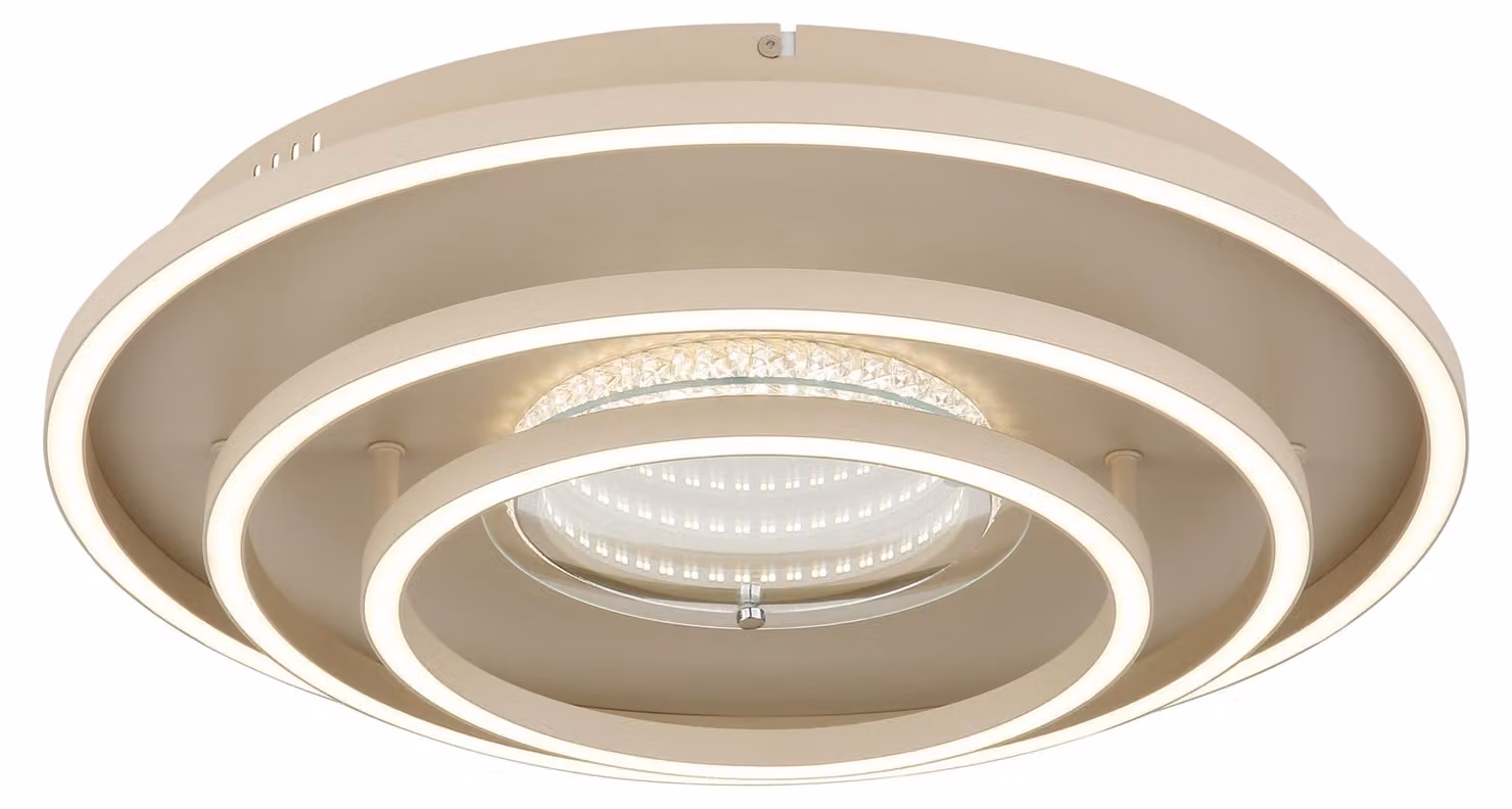 Plafone LED, color sabbia, CCT, funzione memoria, D51cm