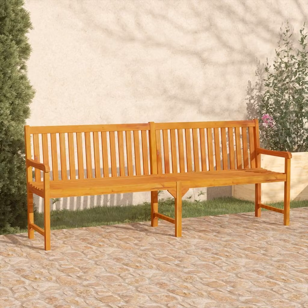 The Living Store Panca da giardino 219 cm in legno massiccio di acacia