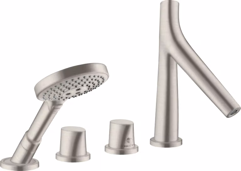 hansgrohe AXOR Starck Starck Robinet de baignoire biologique 4 trous avec thermostat, 2 consommateurs, 12425800, 12425800