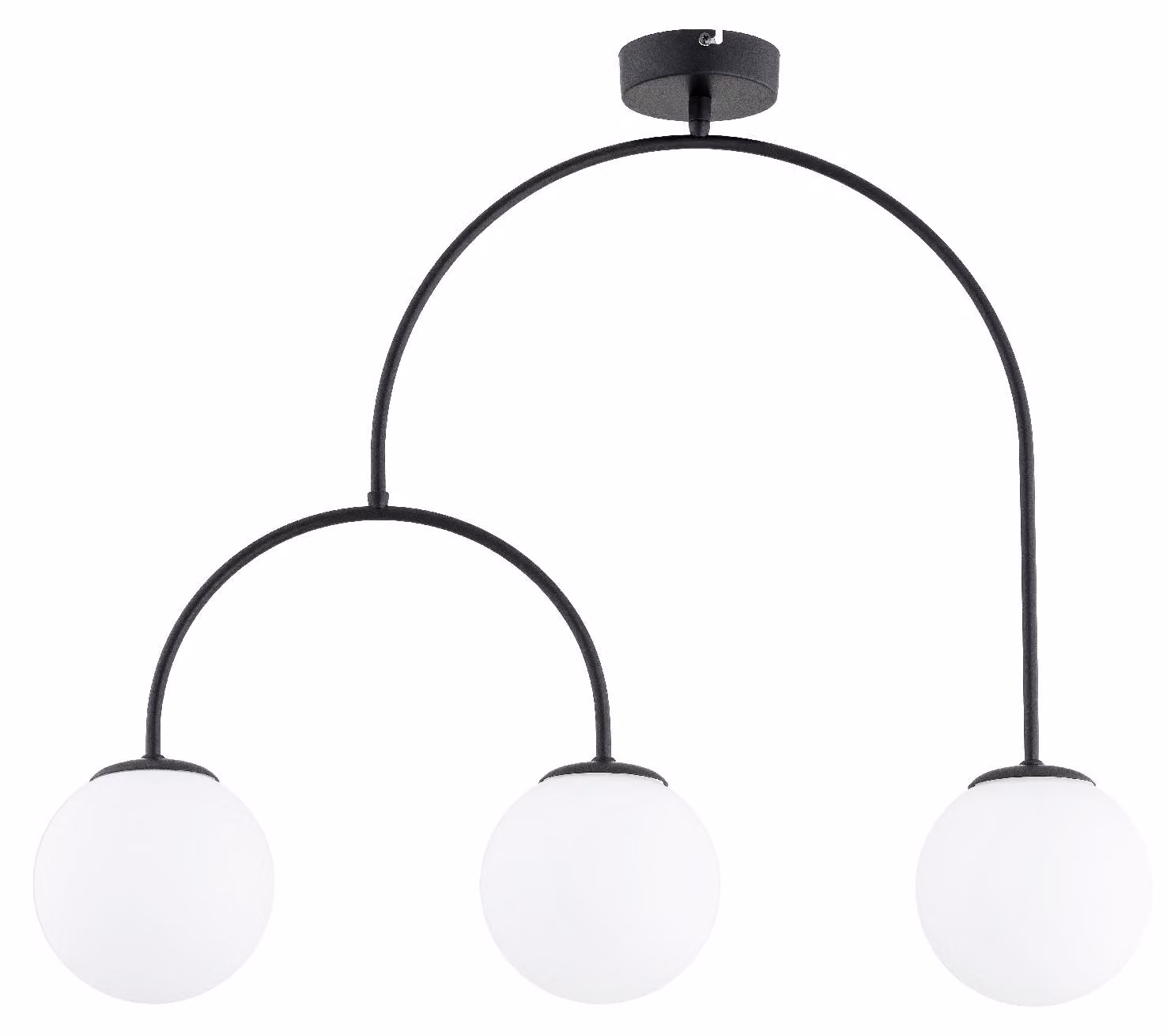 Lampada a sospensione DILAR bianco e nero 3xE14x10W in vetro, dimensioni: 59x15x70 cm, IP20, Alfa